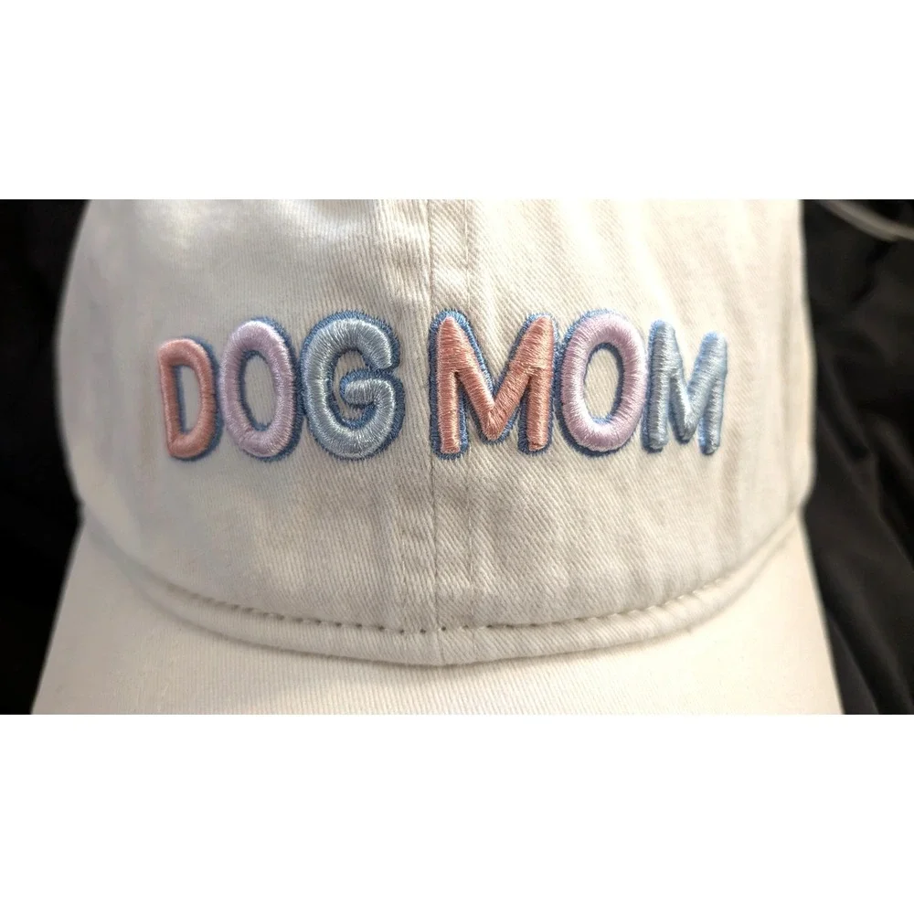NWT Time and Tru Women's‎ Cotton Twill Dog Mom Baseball Hat Mother of Pearl - Picture 2 of 4